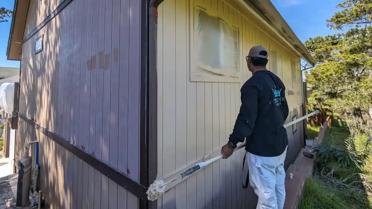 Imperial Custom Painting crew painting a home